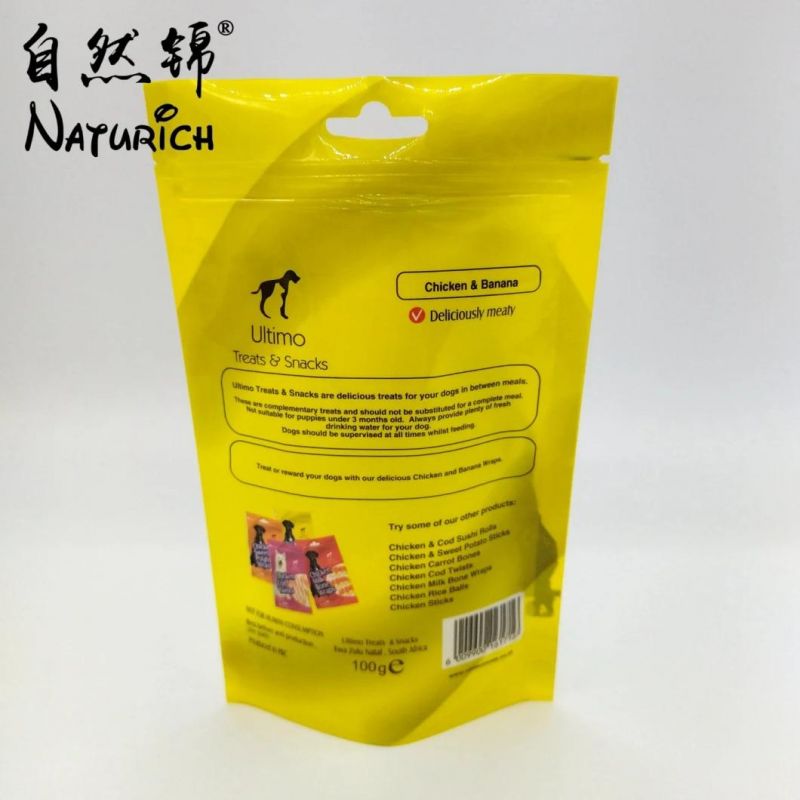 Flexible Pet Stand up Plastic Packaging Food Bag with Zipper
