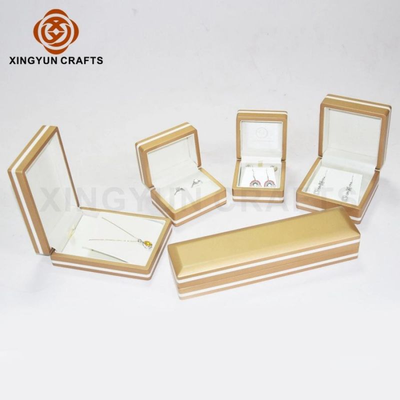 Wooden Ring Earring Necklace Bracelet Packing Box Black Glossy Arch Design Wood Jewellery Box