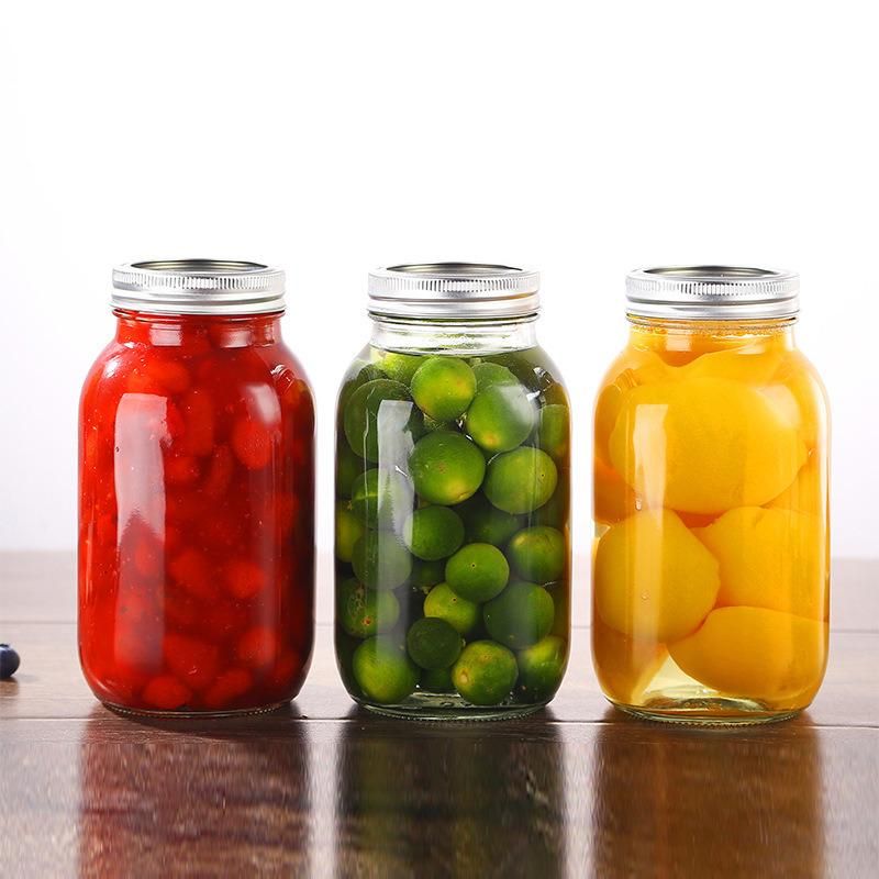 16oz 32oz Empty Kitchen Storage Jar Mason Jar Food Glass Storage Pickle Jar