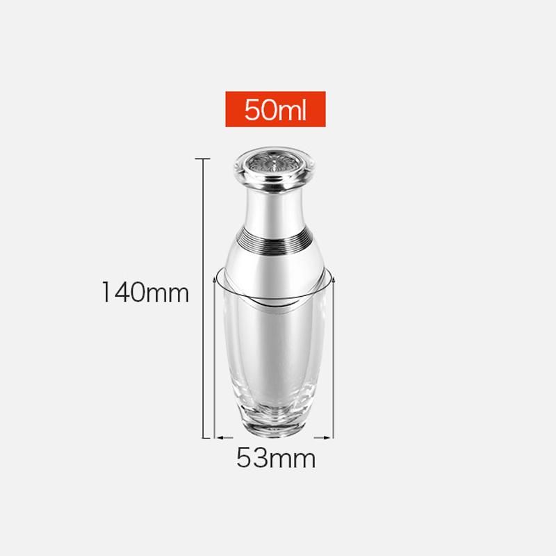 50ml Hot Sale Double Wall Pink Acrylic Lotion Bottle
