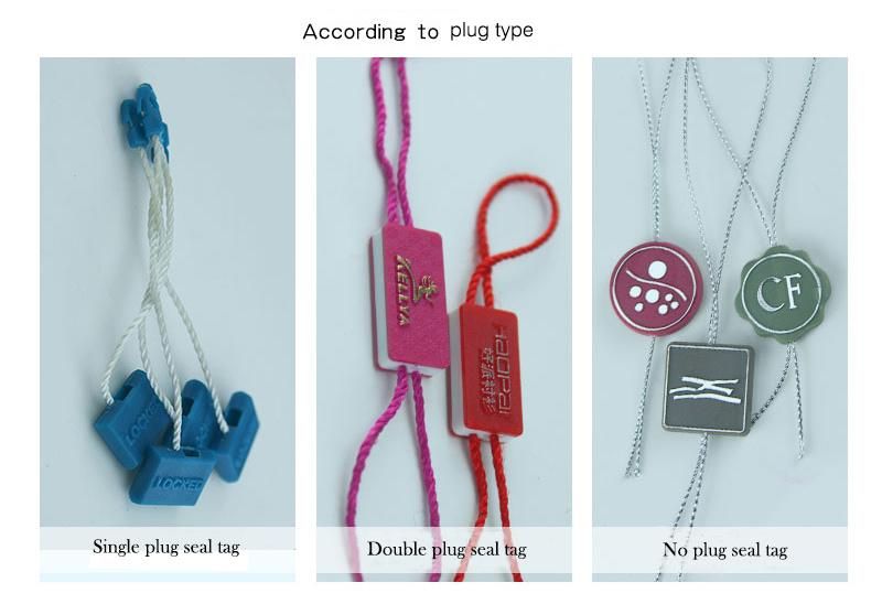 Horizontal Texture Embossed Silver Stamped Logo Seal String Tag