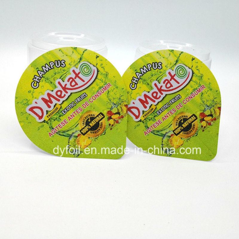 Printed & Embossed Die Cut Foil Sealing Lids for Beverage/Juice Cup