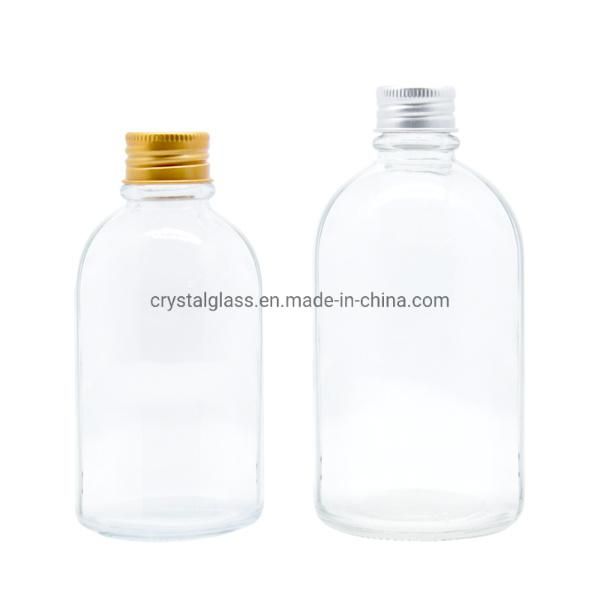 Empty OEM 12oz Glass Juice Bottle 500ml with Customize Printing