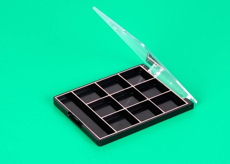 High Quality 9hole Blush Highlight Empty Eye Shadow Pigment Palette Case for Makeup Case