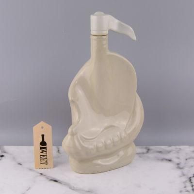 Custom Boat Decoration Hand Made Ceramic Wine Spirits Bottle 750ml