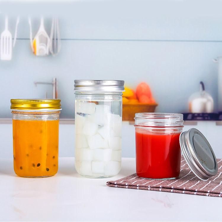 Wholesale Wide Mouth 8 Oz Jam Honey Food Glass Mason Jar