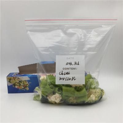 Standard Size Food Packing Double Zipper Freezer Ziplock Bags