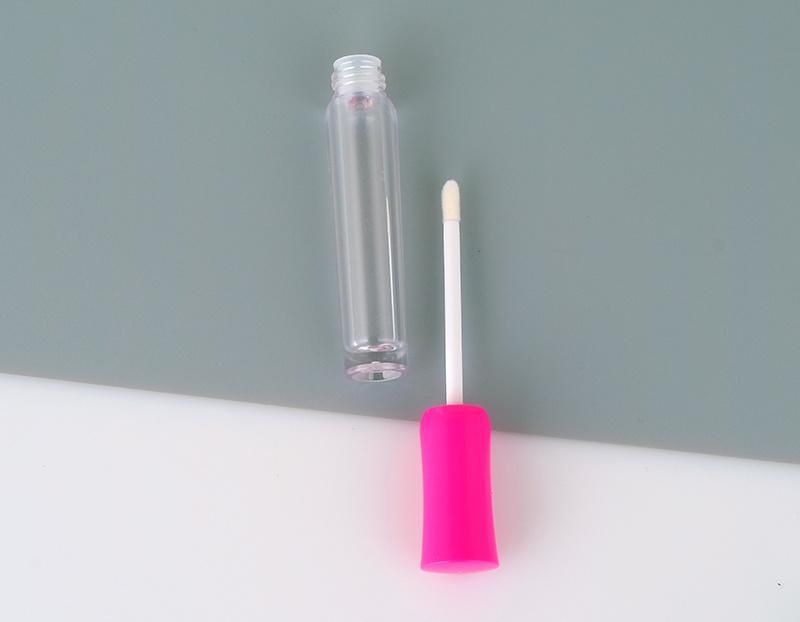 Slim 5ml Lip Gloss Pink Tube Clear Plastic Custom Lip Gloss Packaging Pink Custom Pink Lip Gloss Tubes