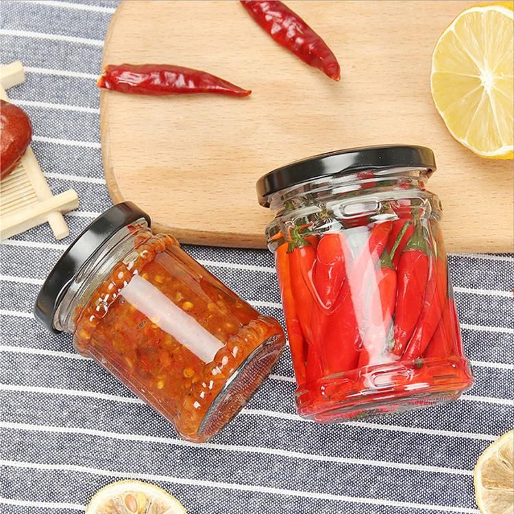 212ml Glass Jars Round Glass Container Twist Lids Glass Jam Pickles Butter Spices Jar