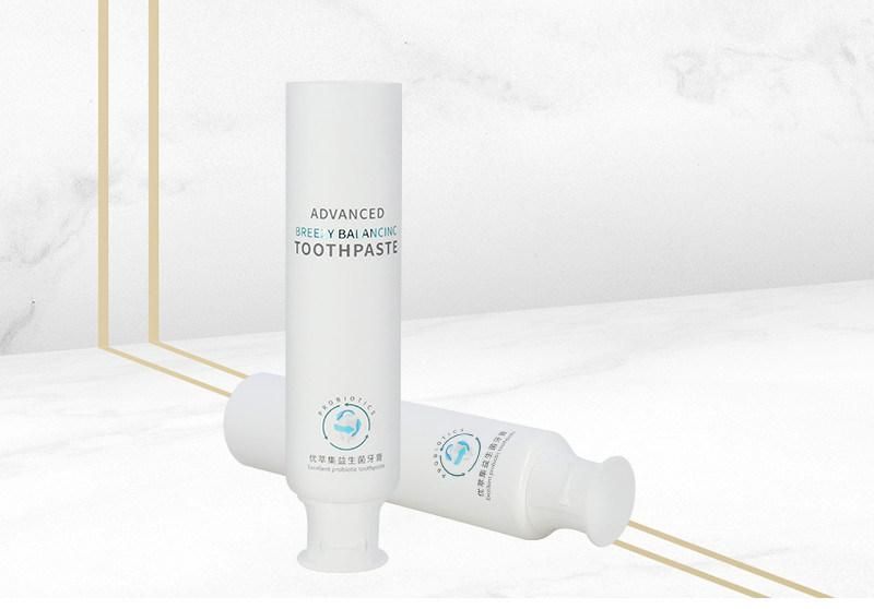 Wholesale Factory Supply Squeeze Plastic Matte White Toothpaste Tube 100ml