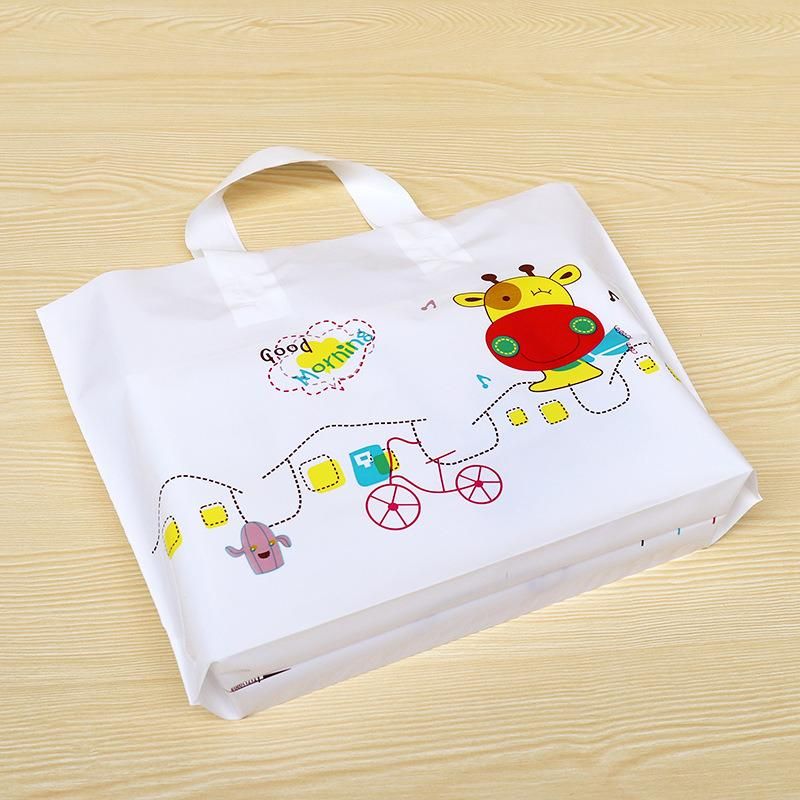 Full Printing Coffee Bag Office Big Plastic Bag Garment Packaging Bag Food Carry Bag