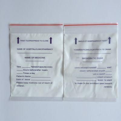 OEM Service LDPE Medicine Packaging Bag Plastic Small Ziplock Pill Bags