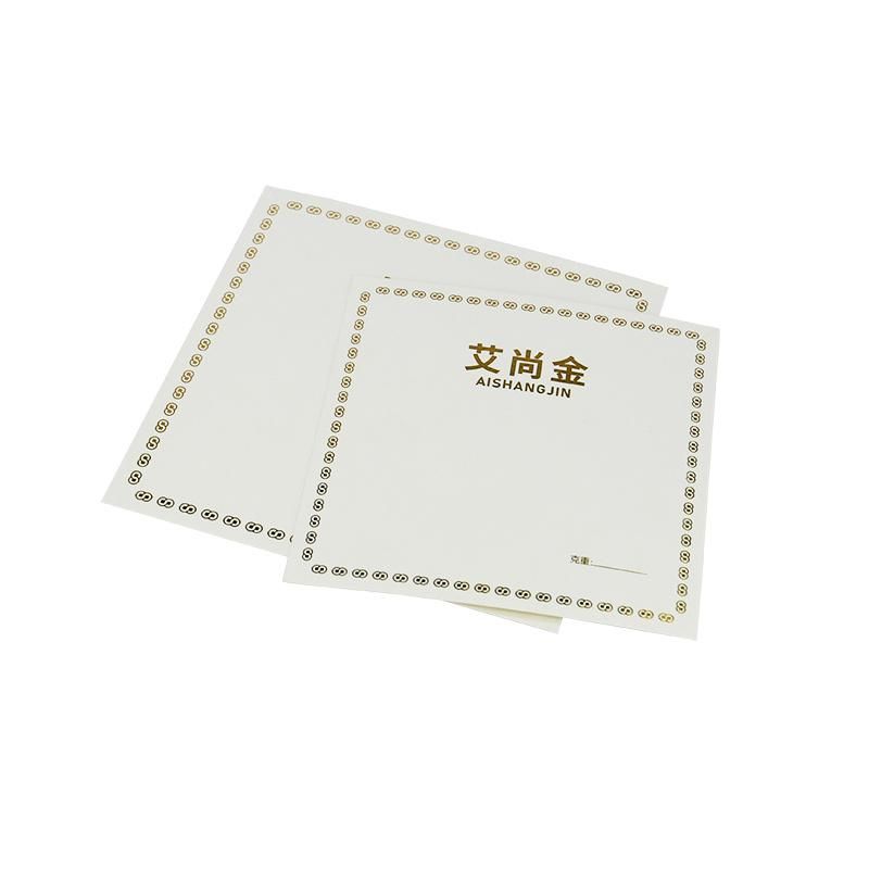High Quality Gold Foil Logo Coated Paper Display Card Tag