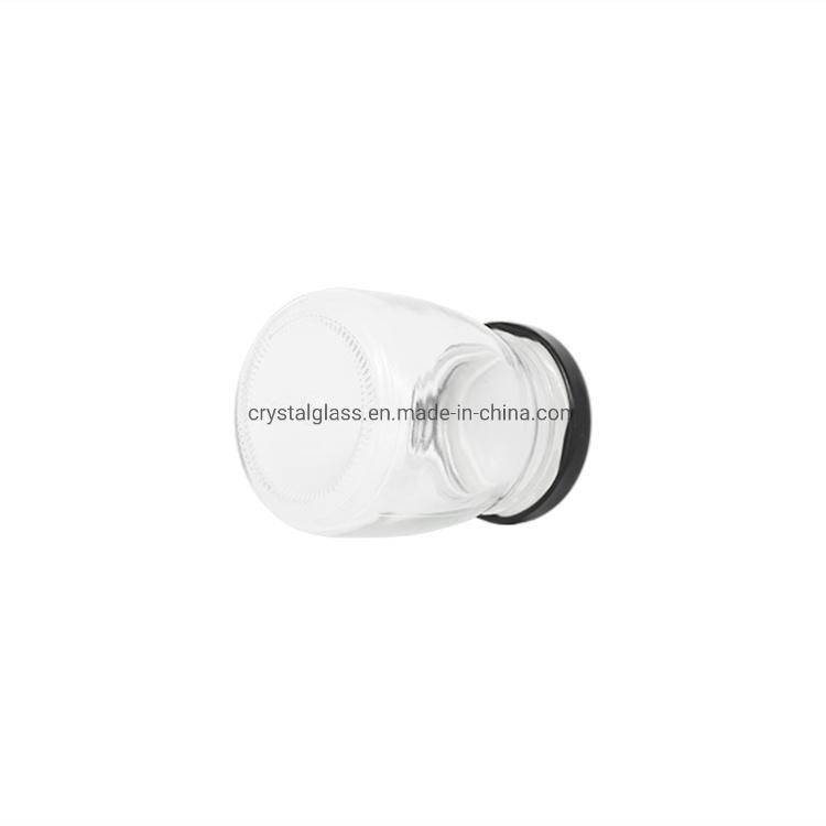 100ml Pudding and Glass Jar for Food and Honey with Plastic Caps