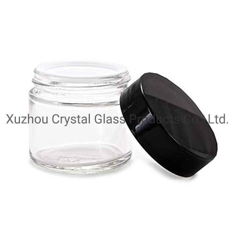 Amber Glass Cream Jar Glass Cosmetic Jars Cosmetic Packaging with Gold Lid OEM 30/50g