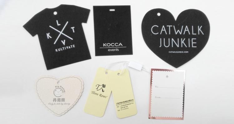 Customized Paper Clothing Label with Logo Printing