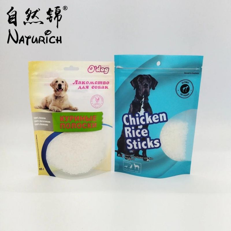 Flexible Pet Stand up Plastic Packaging Food Bag with Zipper