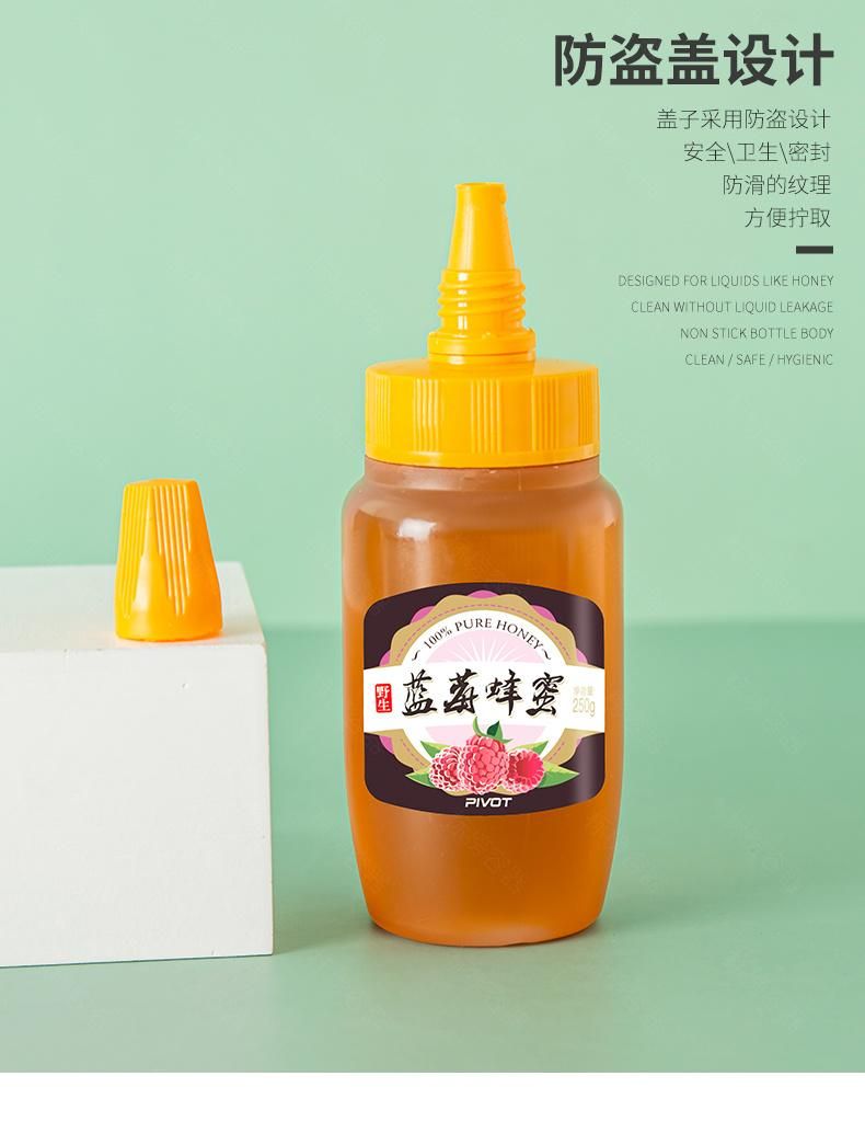 500g 1000g 250g Plastic Honey Syrup Ketchup Jam Hot Fill Beverage Squeeze Bottle