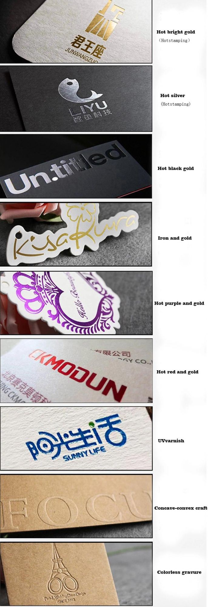 Custom High - Grade Embossed Card Hanging Tag for Women Clothing