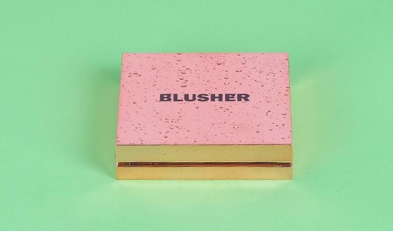 Manufacturer Luxury Golden Makeup Case Cosmetic Powder Case Plastic Compact Case Foundation Case