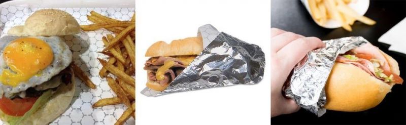 Custom Printed Honeycomb Aluminum Foil Wrapping Paper for Burger