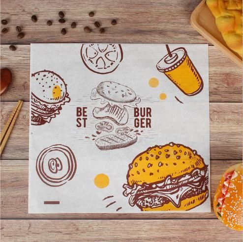 Wholesale Customized Printing with Loge High Quality Food Grade Cardboard Burger Packing Box Fast Food Restaurant Bakery Hamburger Paper Clamshell Packaging