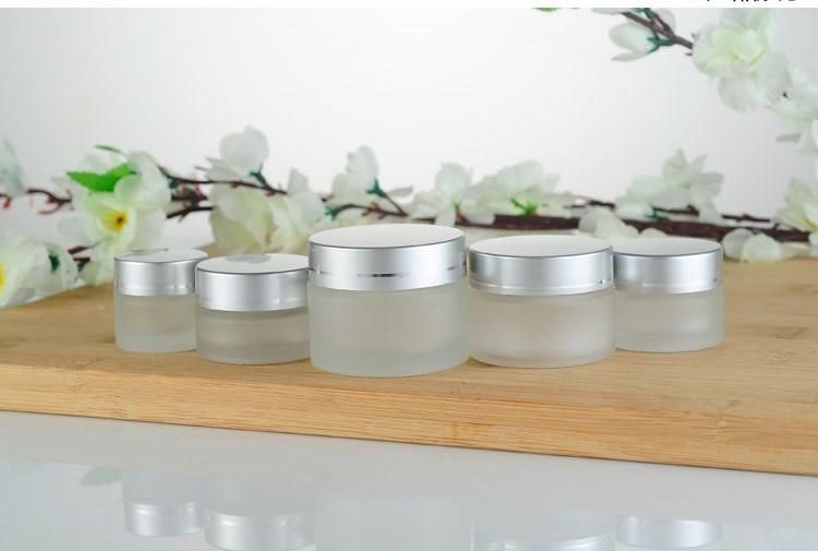 15g Glass Cream Bottle Cosmetic Packaging Jar with UV Cover