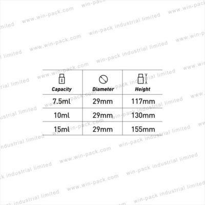 Winpack China Factory Cosmetic Injection Eye Cream Bottle Plastic Cap 7.5ml 10ml 15ml
