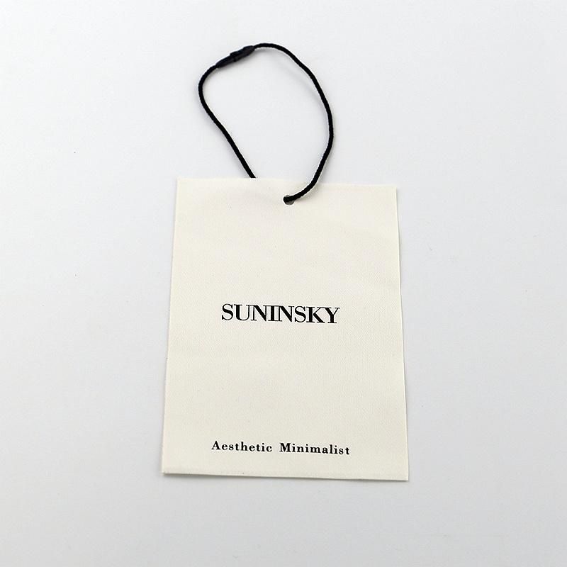 Custom Eco Friendly Printed Nature Material Soft Cotton Hang Tag