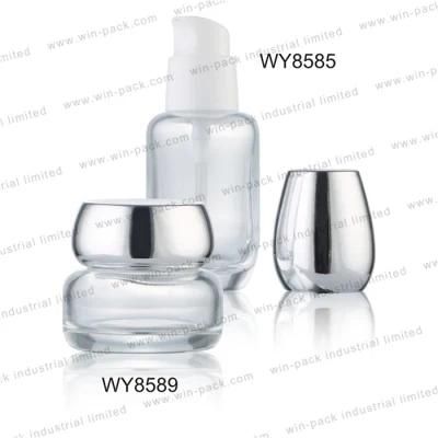 Winpack Luxury Empty Glass Facial Package Cream Jar 55gthick Bottom with Plastic Lid Cream Jar Glass