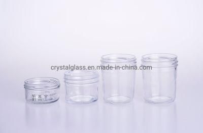 Food Grade 6oz 10oz 12oz 16oz Caviar Glass Mason Jars with Tin Airtight Leak Proof Lid