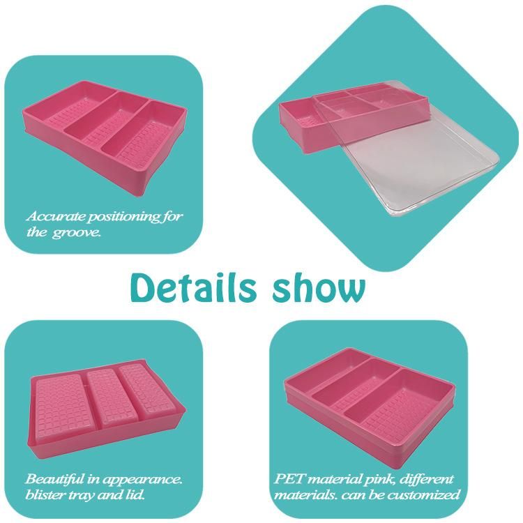 3 Compartments Plastic Blister Tray with Cover