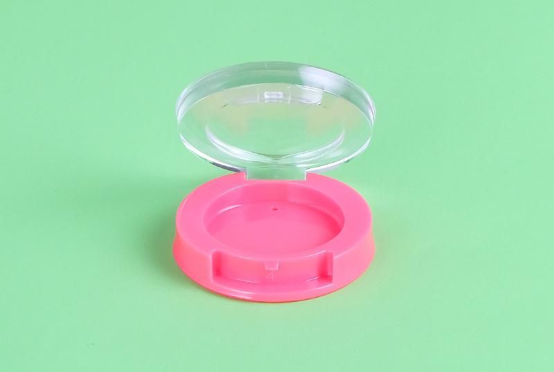 New Design Round Shape Matte Cap Cosmetic Packaging Compact Powder Case Plastic Foundation Case