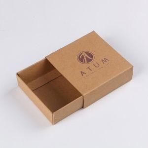 Cmyk Printing Packaging Sliding Soap Box Kraft Paper Drawer Box