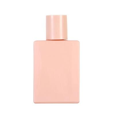30ml 50ml OEM Design Pink Color Glass Spray Perfume Bottle Empty Atomizer Makeup Cosmetic Container
