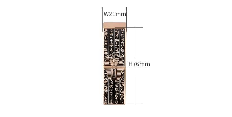Unique Fashion Egypt Pharaoh Style Luxury Lip Balm Tube Lipstick Container Case