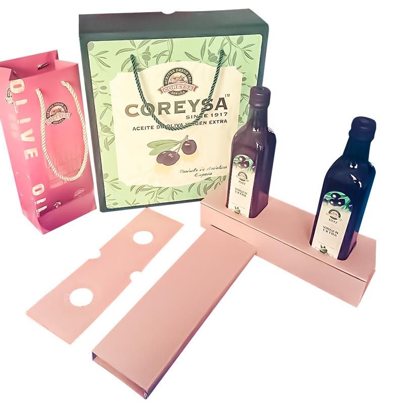 Custom Design Print Paper Corrugated Box Oliver Oil Carton Box Wine Corrugated Box with Handle