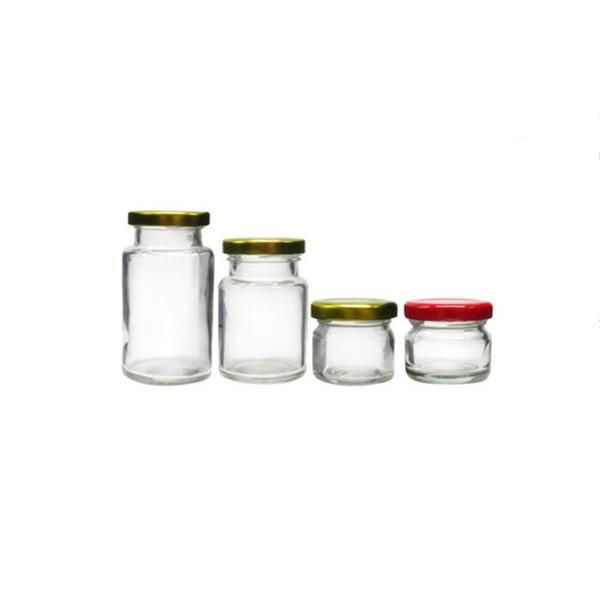 Salad Dressing Packing Glass Container with Black Cap