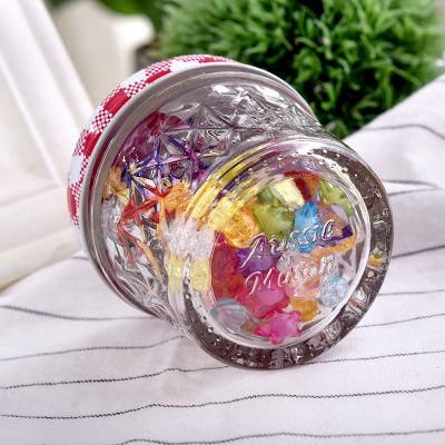 Glass Maon Jar with Embossed Logo