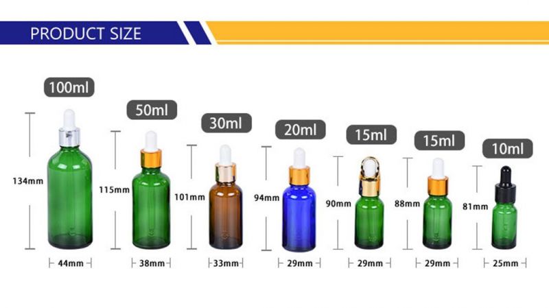 Hot Selling Skin Care Packaging Empty Clear Glass Dropper Bottle