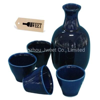 Irregular Shape Bottle Sake White Ceramic Bottle