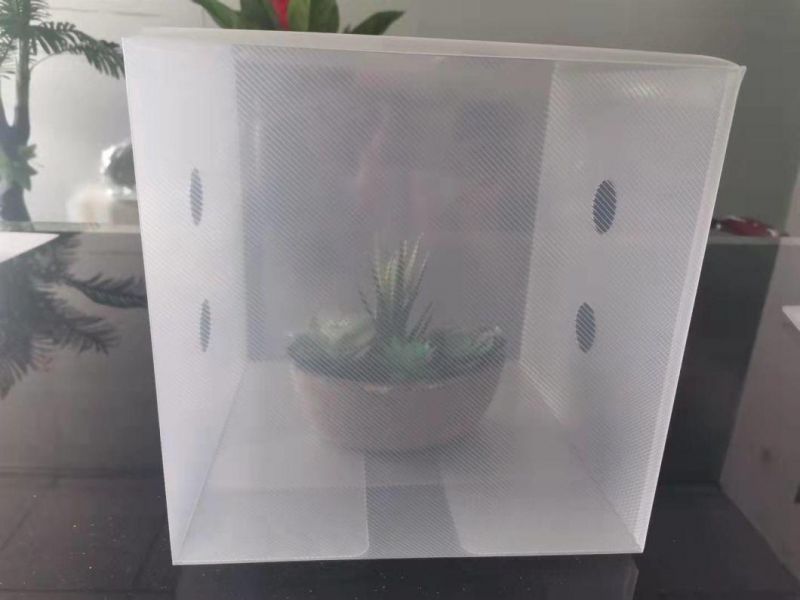 transparent wool toys containing box / storage box with hole