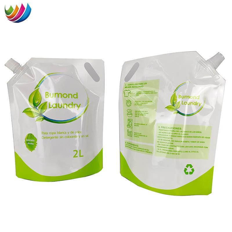 Custom Size Washing Liquid Laundry Detergent Stand up Spout Pouch