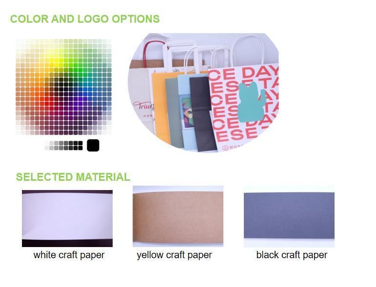 Cheap Packaging Big Kraft Paper Bags Custom Print Bags with Rope Handle
