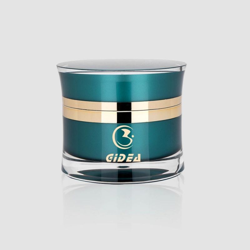15ml 30ml 50ml Green Round Waist Cosmetic Acrylic Jar