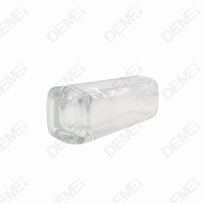 30ml Cosmetic Packaging Slim Square Glass Dropper Bottles with Gold Aluminum Rubber Pipette Dropper Cap