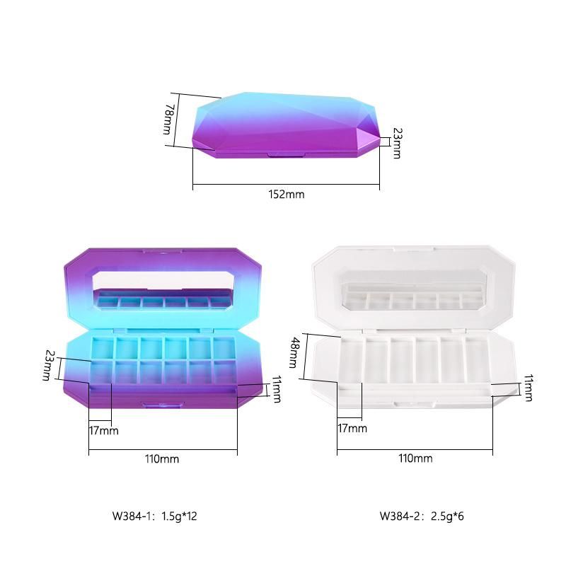Low Price Beauty Cosmetics 12 Hole 6 Hole Luxury Eyelash Eyeshadow Makeup Palette Packaging Gift Custom