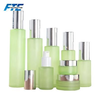 Wholesale Frosted Glass Cosmetics Cream Glass Bottles and Jars