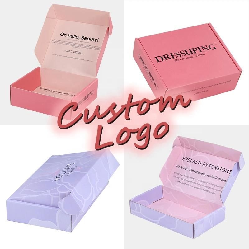 Custom Color Clothing Underwear Box Black Courier Mailing Folding Corrugated Paper Packaging Shipping Boxes