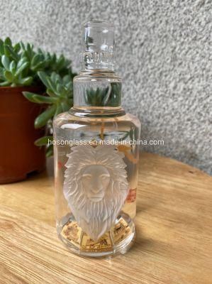 Hoson Factory Directly Sell Sand Blasting 500ml Glass Bottle for Liquor